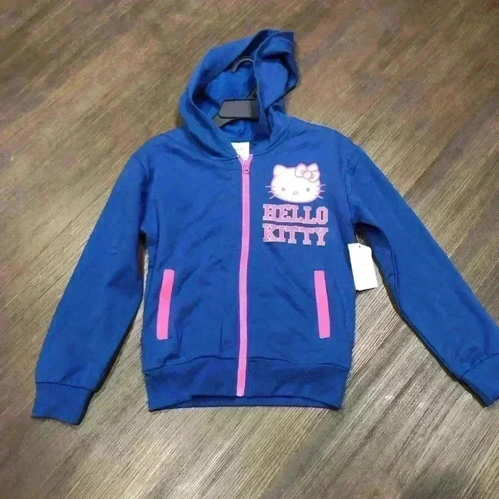 Girls Size 7/8 Hello Kitty Full Zip Hoodie NWT